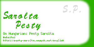 sarolta pesty business card